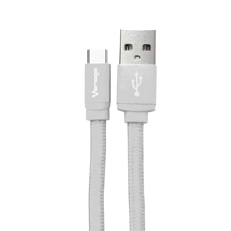 CABLE VORAGO CAB-123 USB-TIPO C  1 METRO CARGA RAPIDA BLANCO