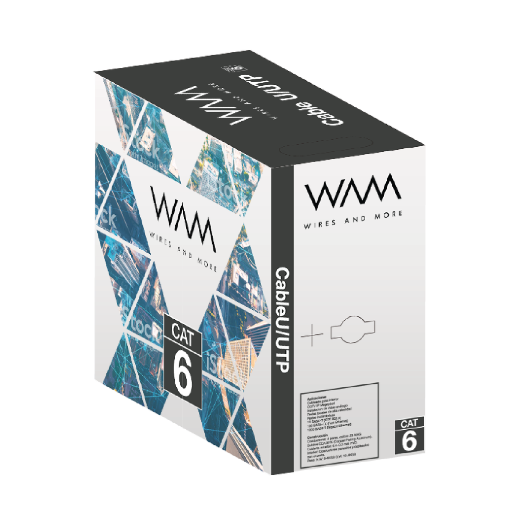 Wam                                                                                                                                                                                                                                                                                                                                                                                                                                                                                                                                                                                                                                                                                                                                                                                                                                                                                                          Bobina Cable Utp Cat6 Cca Interior Azul 305m(cat6-azul)