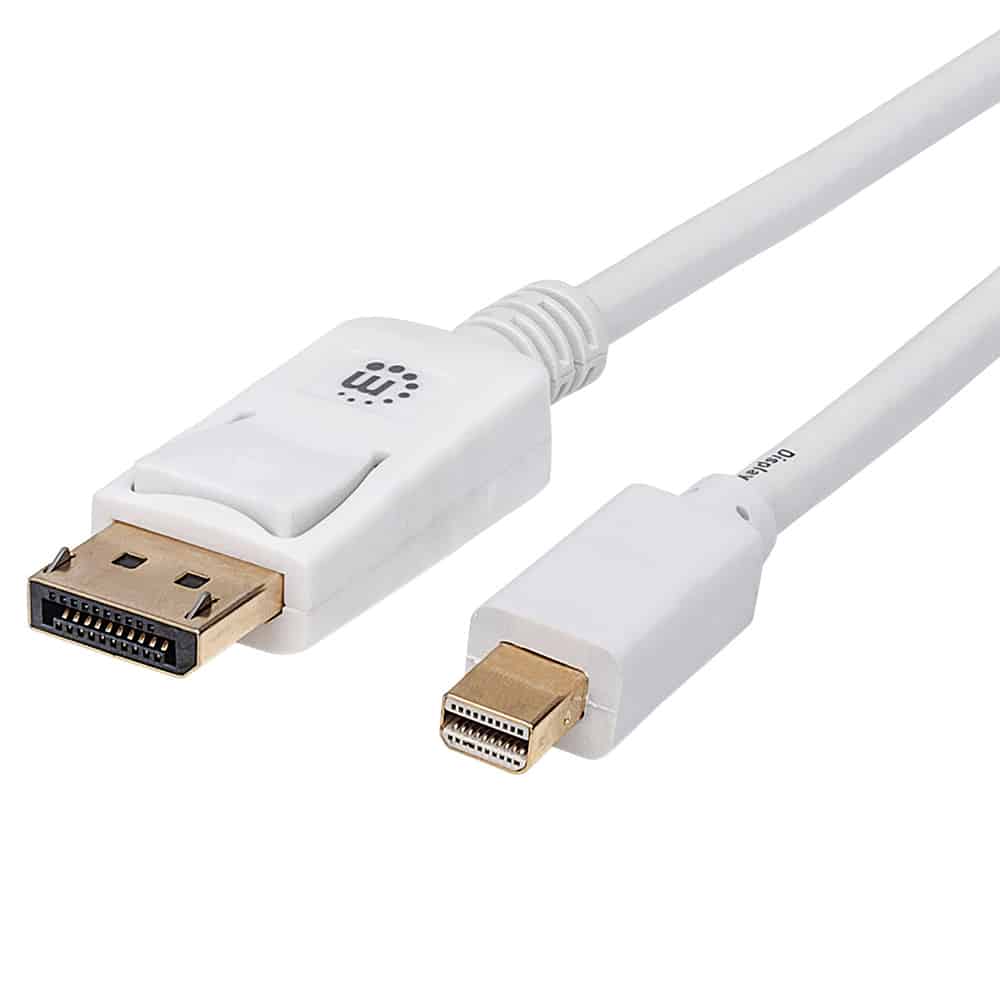 Cable  Manhattan Displayport Mini 2.0m Blanco 324748