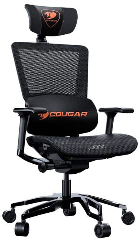SILLA PARA GAMING COUGAR ARGO BLACK MAX 150KG RECLINABLE CUERO PVC RESPIRABLE
