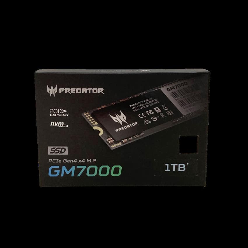 Unidad  Ssd Predator Gm7000 1tb M.2 Nvme Gen4x4 7400mb/s Bl.9bwwr.105