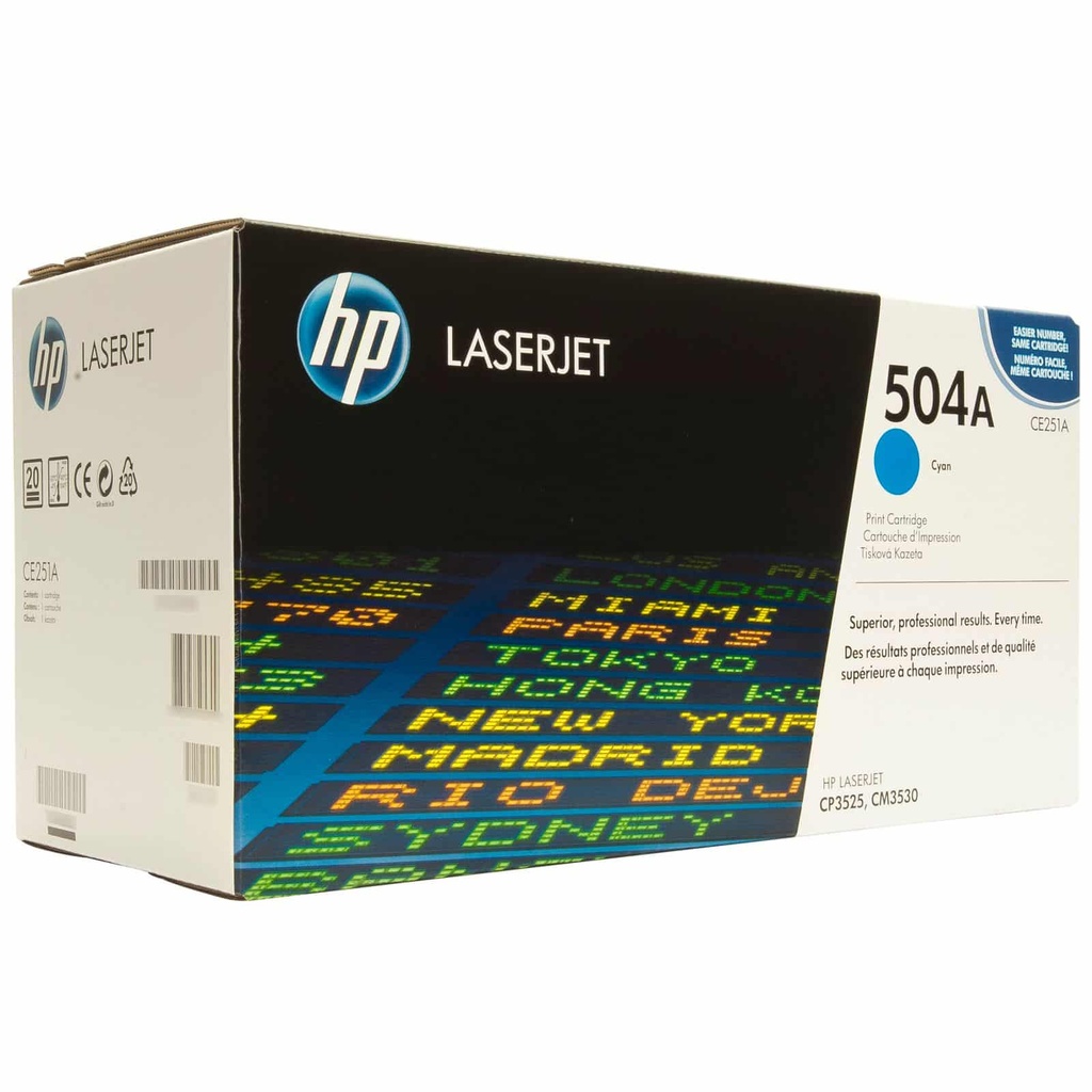 Toner Hp 504a Cian Laserjet Cp3525/cm3530 (ce251a)