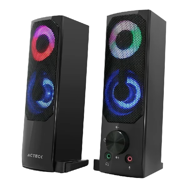 Bocinas 2.0 Acteck Brick As450/usb A 6w/conex 3.5 Negro (ac-935258)