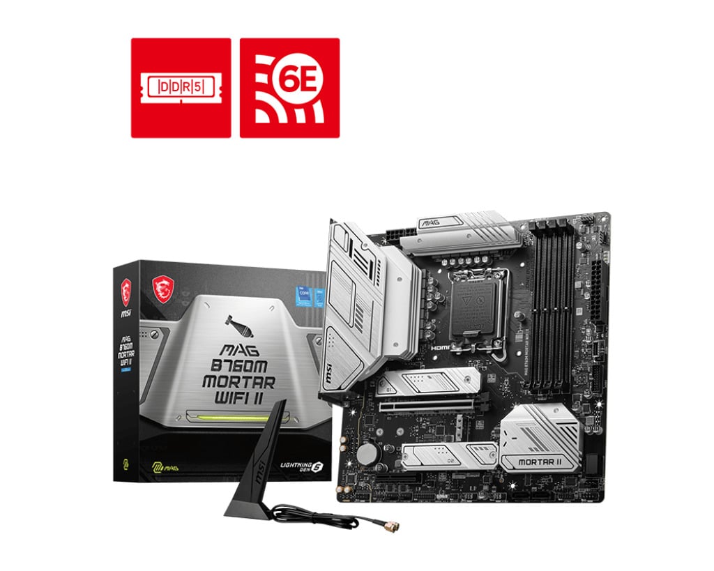Tarjeta    Madre Msi M.2 Pcie 4.0 Ddr5 4x128 (mag B760m Mortar Wifi Ii)
