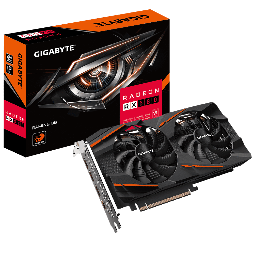 GIGABYTE TARJETA DE VIDEO RADEON RX 580 GAMING 8G (REV 2.0) GV-RX580GAMING-8GD