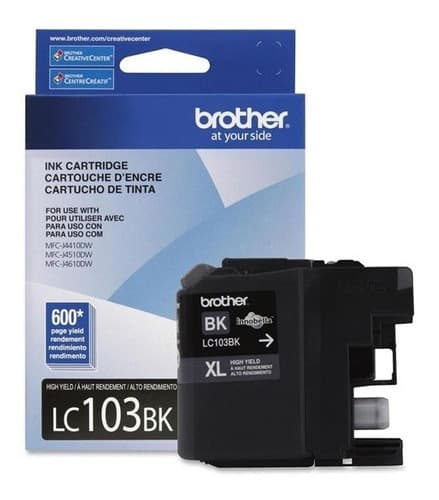 Cartucho                                                                                                                                                                                                                                                       Brother Lc103bk Negro 600 Paginas