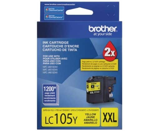 Cartucho De Tinta Brother Lc105y Amarillo Super Alto Rendimiento 1200