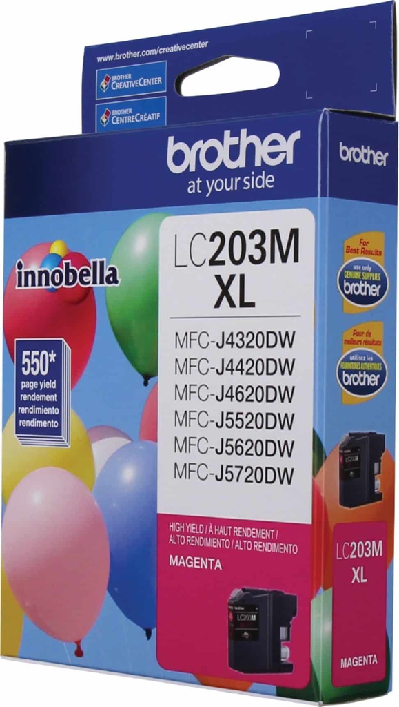 Cartucho Brother Lc203m Magenta 550 Pag Aprox
