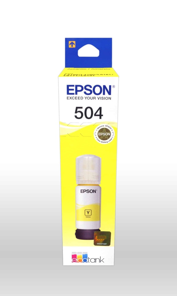 Botella Epson Ecotank T504 Amarillo Serie L 70ml Dye (t504420-al)