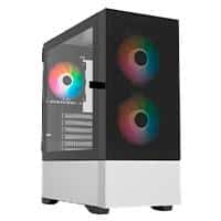 GABINETE GAMER BALAM RUSH NITROX AIRCOOL 5500 ABW / MEDIA TORRE / ATX, M-ATX, MINI ITX / VENTILADOR ARGB / PANEL REMOVIBLE CRISTAL TEMPLADO / SOPORTE ENFRIAMIENTO LIQUIDO / NEGRO Y BLANCO / BR-938914