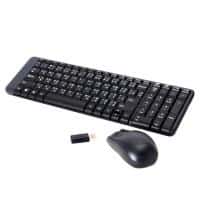TECLADO/MOUSE LOGITECH MK220 NEGRO INALAMBRICOS COMPACTO USB ALCANCE HASTA 10 MTS