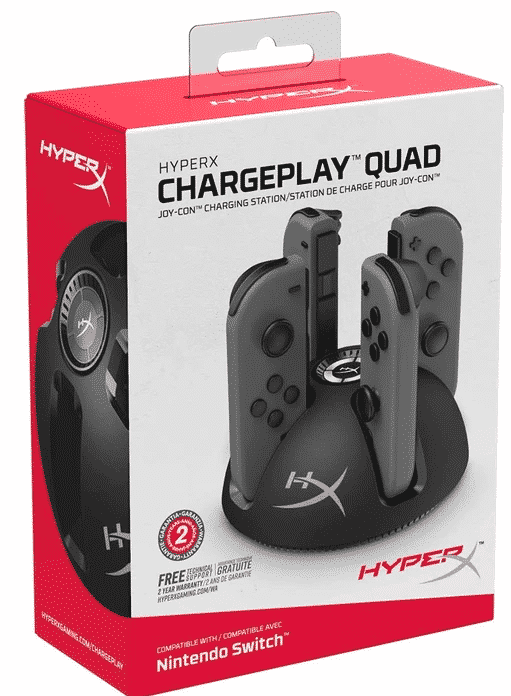 HYPERX CHARGEPLAY QUAD ESTACION DE CARGA PARA CONTROLES DE NINTENDO SWITCH HX-CPQD-U