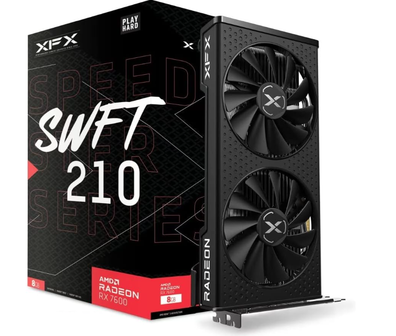 Tarjeta De Video XFX Speedster SWFT210 Radeon RX 7600 8 GB GDDR6 HDMI 3xDP RDNA3 76PSWFTFY PUE