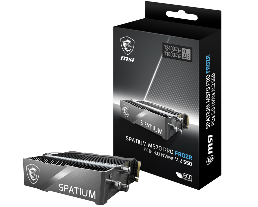 UNIDAD DE ESTADO SOLIDO SSD INTERNO MSI SPATIUM M570 PRO M.2 2280 PCIE GEN5X4 NVME 1.4 LEC 12400/ ESC 11800 MB/S SPATIUM M570 PCIE 5.0 NVME M.2 2 TB