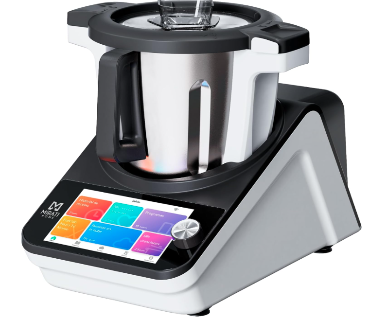 ROBOT DE COCINA SMART MIRATI HOME, WIFI, APP MOVIL, PANTALLA TOUCH 7 PULGADAS, MS DE 900 RECETAS EN NUBE, CONSTRUCCION DE ACERO INOXIDABLE, CAPACIDAD DE 4.8L, MAS DE 16 FUNCIONES PARA COCINAR
