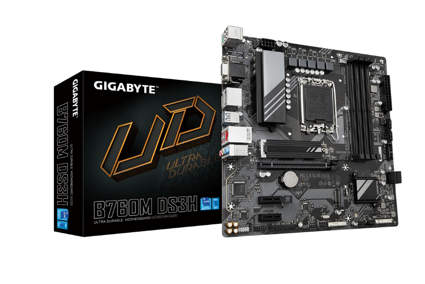 MB GIGABYTE B760 INTEL S-1700 14A, 13A, 12A GEN/4XDDR5 4800MHZ/HDMI/DP/5X USB 3.2/MICRO ATX/GAMA MEDIA