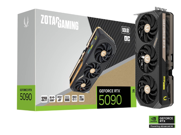 Tarjeta de Video ZOTAC GAMING GeForce RTX 5090 SOLID OC ZT-B50900J-10P