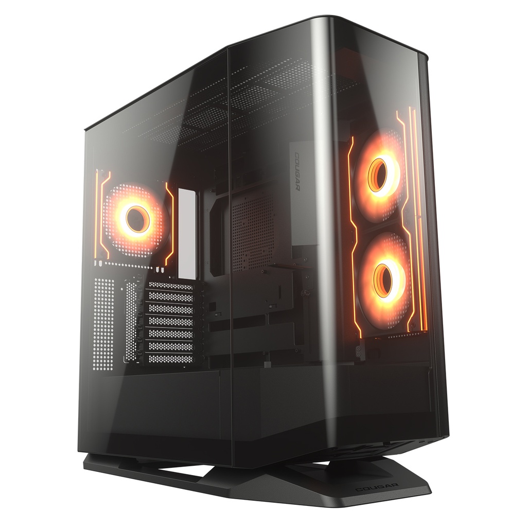 Gabinete Cougar FV270 RGB, Midi-Tower, ATX/CEB/EATX/Micro-ATX/Mini-ITX, USB 3.0, sin Fuente, 4 Ventiladores Instalados, Negro