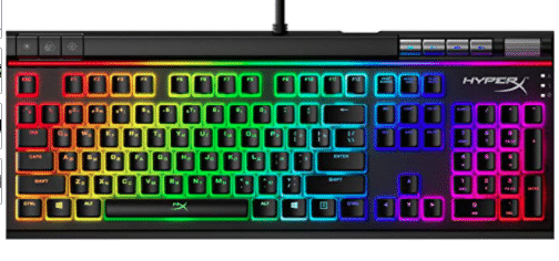 TECLADO MECANICO PARA GAMING HYPERX ALLOY ELITE 2 RGB SWITCH RED NGENUITY ESPAÑOL HKBE2X-1X-LA/G