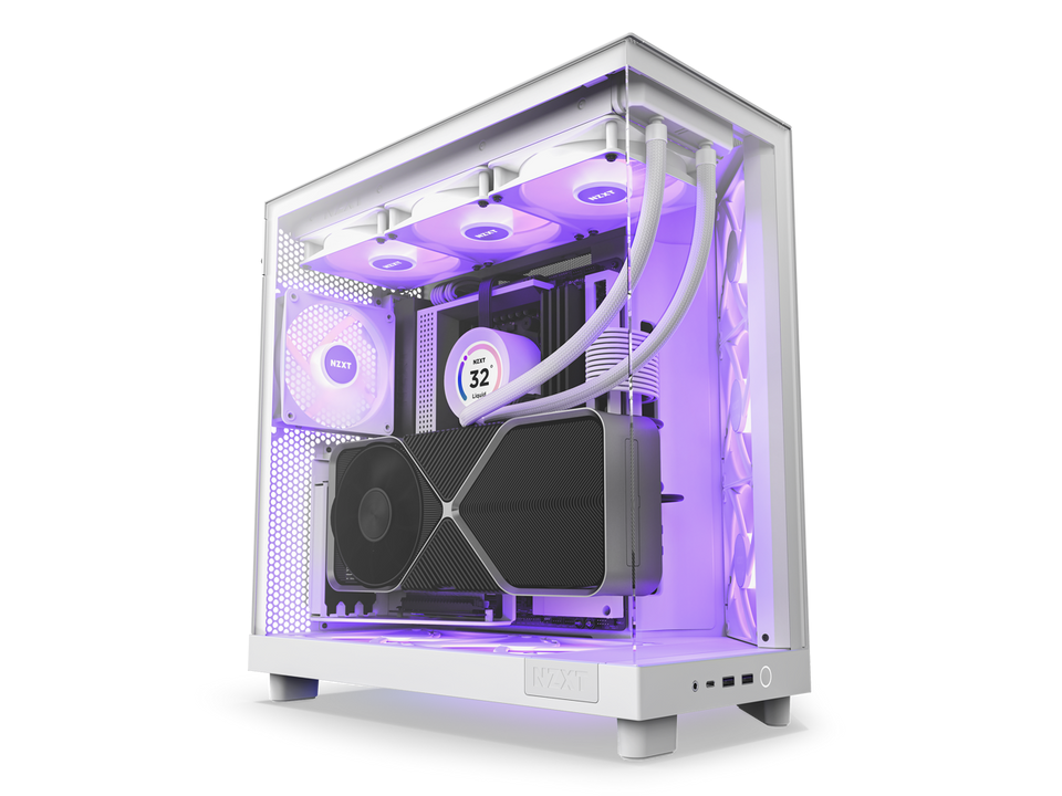 Gabinete Nzxt H6 Flow Rgb Blanco Atx