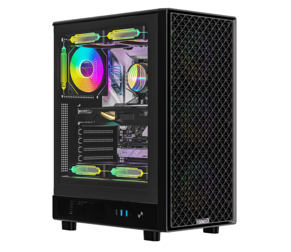 Gabinete Formula Mana Dynamic Mid Atx, Usb 3.0, Type-c, Black