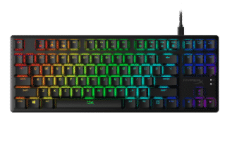 TECLADO MECANICO PARA GAMING HYPERX ALLOY ORIGINS CORE RGB SWITCH AQUA INGLES NGENUITY TKL HX-KB7AQX-US