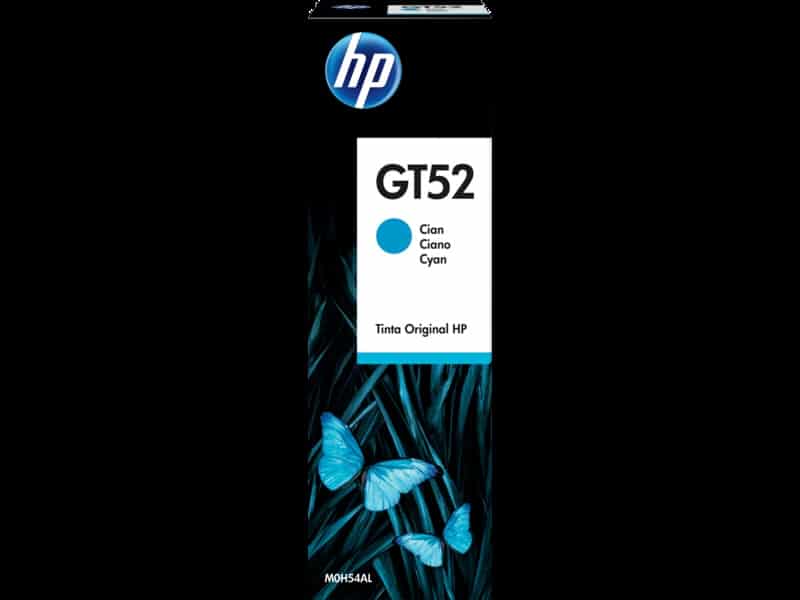 Botella De Tinta Original Cian Hp Gt52 (m0h54al)