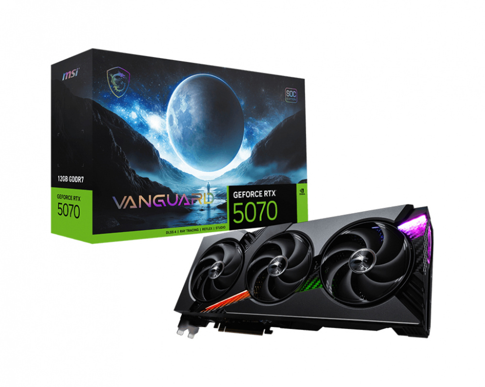 Tarjeta de Video MSI NVIDIA GeForce RTX 5070 5070 12G VANGUARD SOC, 12GB 192-bit GDDR7, PCI Express 5.0