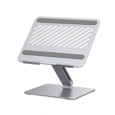 Soporte De Aluminio Para Laptop | Ajustable 180° | Soporta Laptops De 10 A 17.3''| Capacidad De Carga 5kg | Excelente Estabilidad | Diseño Para Alta Disipación De Calor | Altura Y Angulo Ajustable | Plegable Y Portátil.
