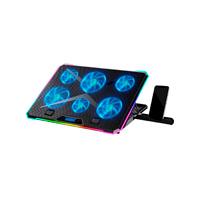 Base Enfriadora Balam Rush Eolox Freez Ef707 / 17 Pulg / 6 Ventiladores / 2x Usb / Pantalla Lcd /