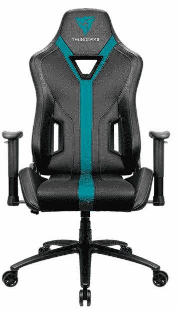 SILLA PARA GAMING THUNDER X3 YC3 NEGRO/CYAN 150KG CUERO SINTETICO