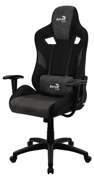 SILLA PARA GAMING AEROCOOL COUNT IRON BLACK 125KG RECLINABLE TELA/AEROSUEDE
