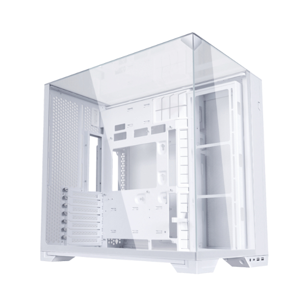 Gabinete Lian Li O11 Vision Compact White Crist Temp Malla Eatx