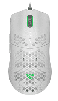 MOUSE PARA GAMING GAME FACTOR LASER MOG601 BLANCO 16000 DPI PIXART 3389 7 BOTONES RGB ULTRALIGHT