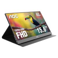 Monitor Portatil Led Aoc 16t20 / Color Negro / Panel Ips 15.6 / Usb-c / Aspecto 16:9 / T.d.respuesta