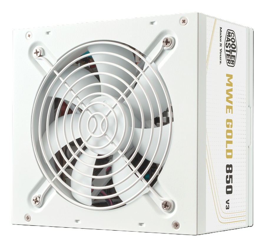 Fuente De Poder Cooler Master 850w / Blanco / Mwe V3 Atx 3.1 / 80plus Gold Certificada / No Modular