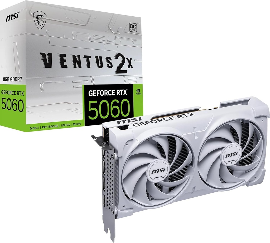 Tarjeta De Video Msi Gefiorce Rtx 5060 8g Ventus 2x Oc White Pcie4 X