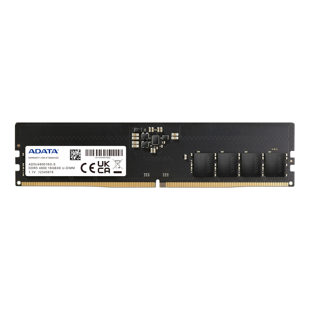 ADATA DDR5 U-DIMM 16GB, ECC, CL40, 4800MHz,  AD5U480016G-S