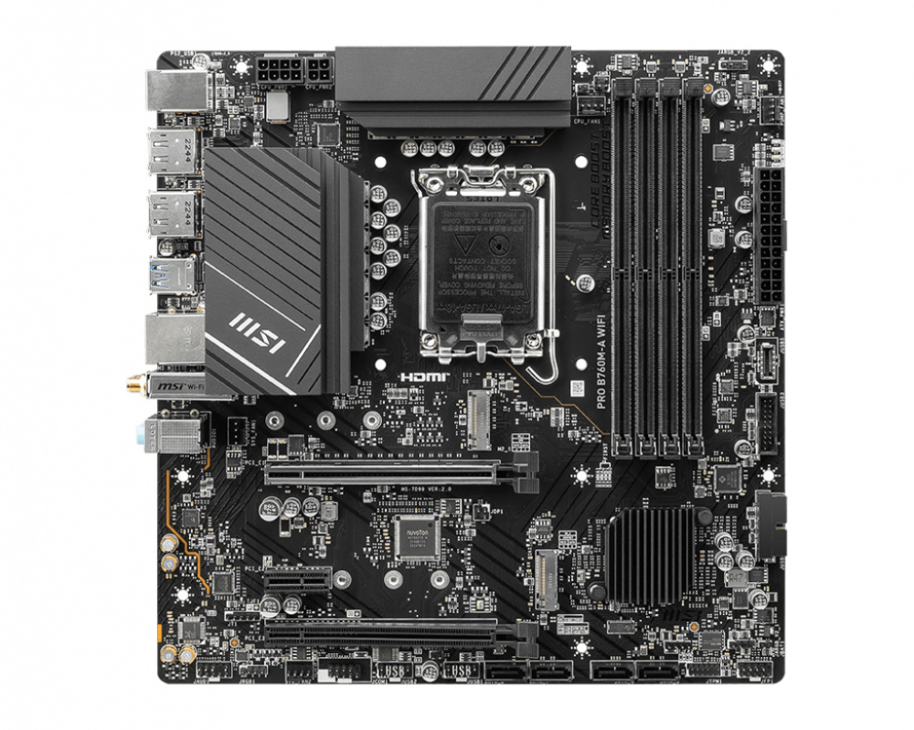MB MSI PRO B760M A WIFI MATX LGA 1700 4XDDR5 256GB 6800 MHZ HDMI PRO B760M A WIFI