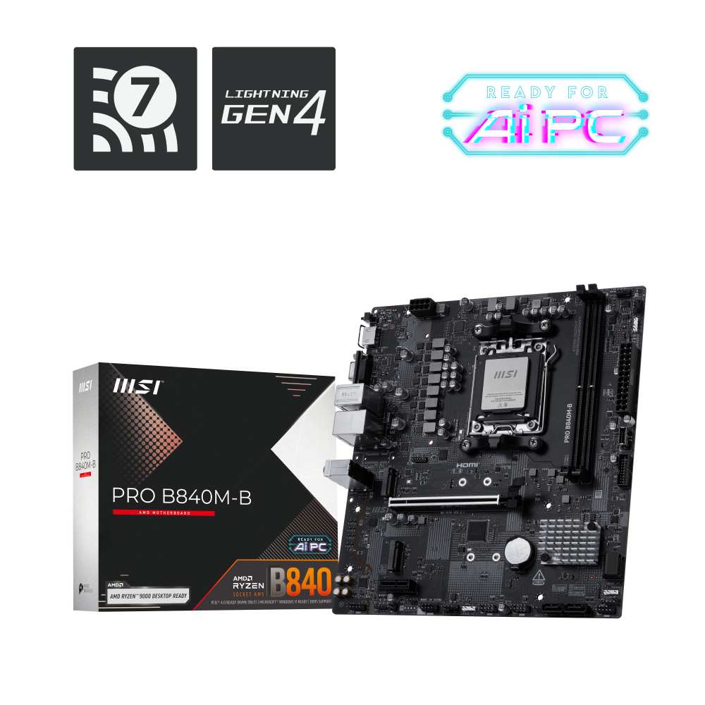 MB MSI PRO B840M B AM5 2XDDR5 2XM.2  PRO B840M B