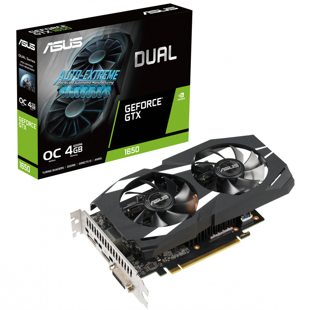 Tarjeta De Video Asus Nvidia Gtx1650 /pcie X16 3.0 /4gb Gddr6 /hdmi /dp /dvi /estandar /gama Media