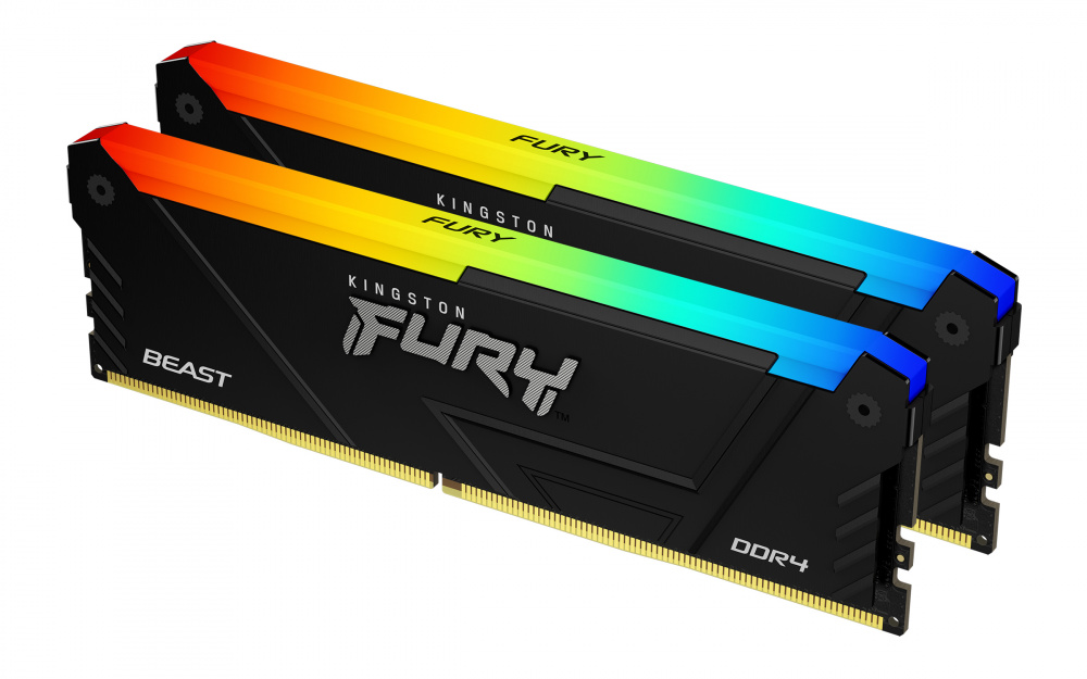 KINGSTON DDR4 DIMM 32GB 3200MT/s FURY BEAST RGB KIT (2x16GB) KF432C16BB2AK2/32