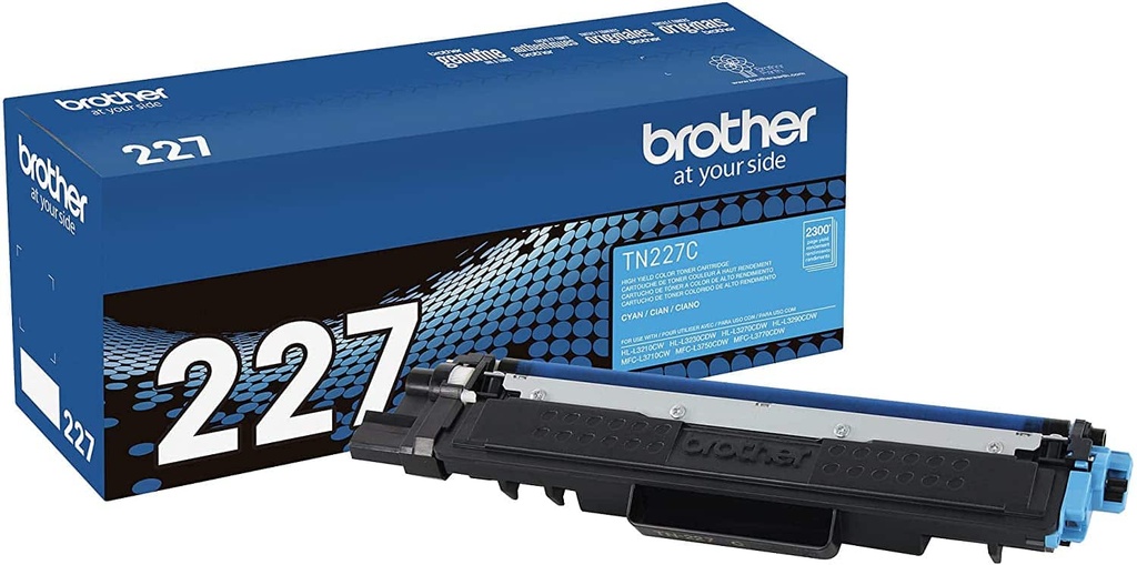 Toner Brother Tn227c Cian 2,300 Pag/alto Rendimiento/mfcl3710cw
