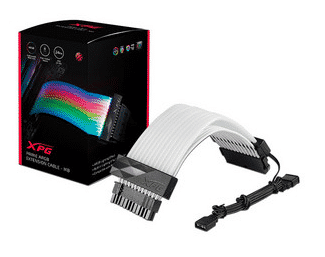 CABLE DE EXTENSION ADATA XPG PARA MOTHERBOARD PSU 24 PINES LED ARGB 16 AWG ARGBEXCABLE-MB