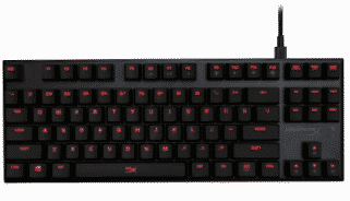TECLADO PARA GAMING KINGSTON HYPERX ALLOW FPS PRO LED ROJO CHERRY MX BLUE HX-KB4BL1-US/WW