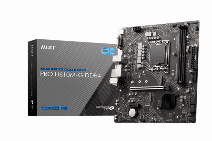 Tarjeta Madre Msi Pro H610m-g Ddr4 M.2 Pcie 4.0 12th 1700 Matx Hdmi