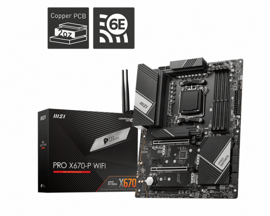 Tarjeta   Madre MSI Atx Pro X670-p Wifi Socket Am5 AMD X670 Ddr5