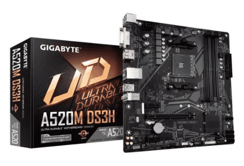 Motherboard  GIGABYTE A520M DS3H - DDR4, 128 GB, AMD, Micro ATX pue