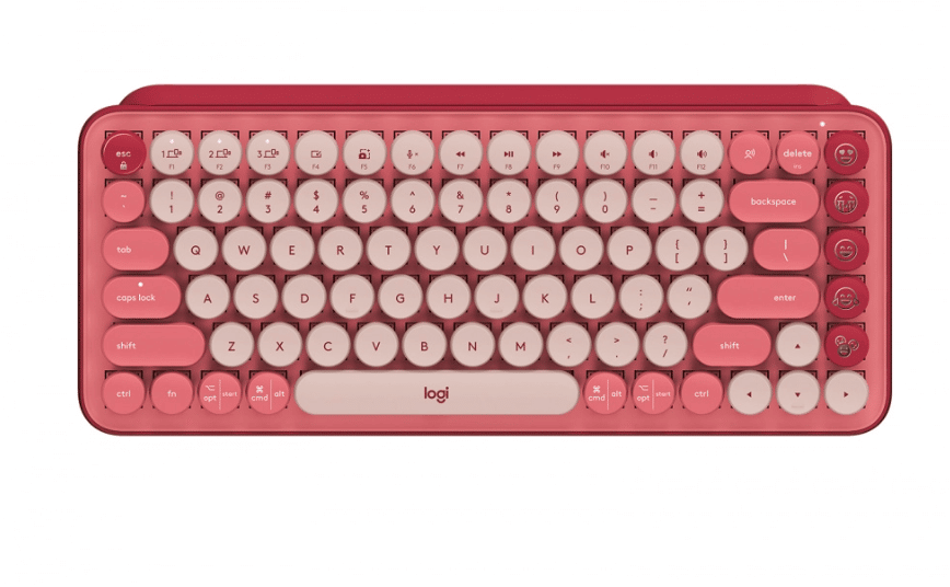 Teclado                                               Logitech Pop Keys Mecanico Inalam. Coral Rose (920-010715)