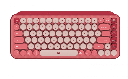 Teclado                                               Logitech Pop Keys Mecanico Inalam. Coral Rose (920-010715)